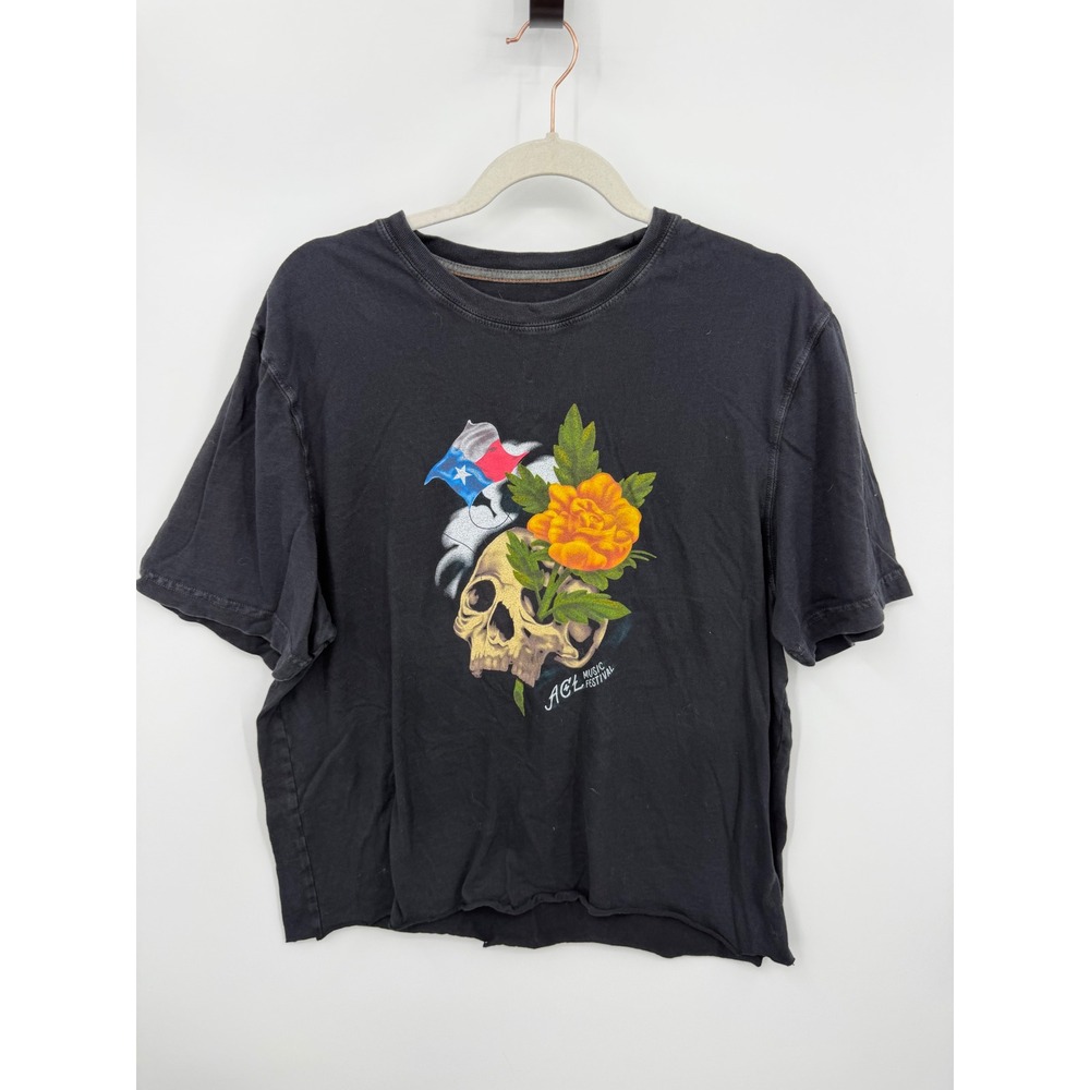 Howler Bros ACL 2024 Music Festival T-Shirt Womens L Black Skull Graphic Tee